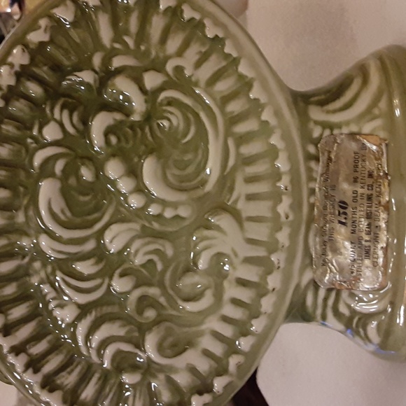 Jim Bean Distillery Regal China Yellow Roses Grn Vintage Whiskey Decanter 12" - Picture 7 of 14